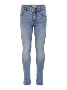 ONLY Skinny Fit Hohe Taille Jeans -Light Medium Blue Denim - 15253097