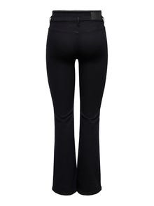 ONLY Ausgestellt Hohe Taille Jeans -Black Denim - 15253117