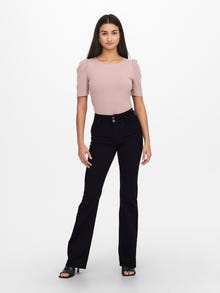 ONLY Jeans Flared Fit Taille haute -Black Denim - 15253117