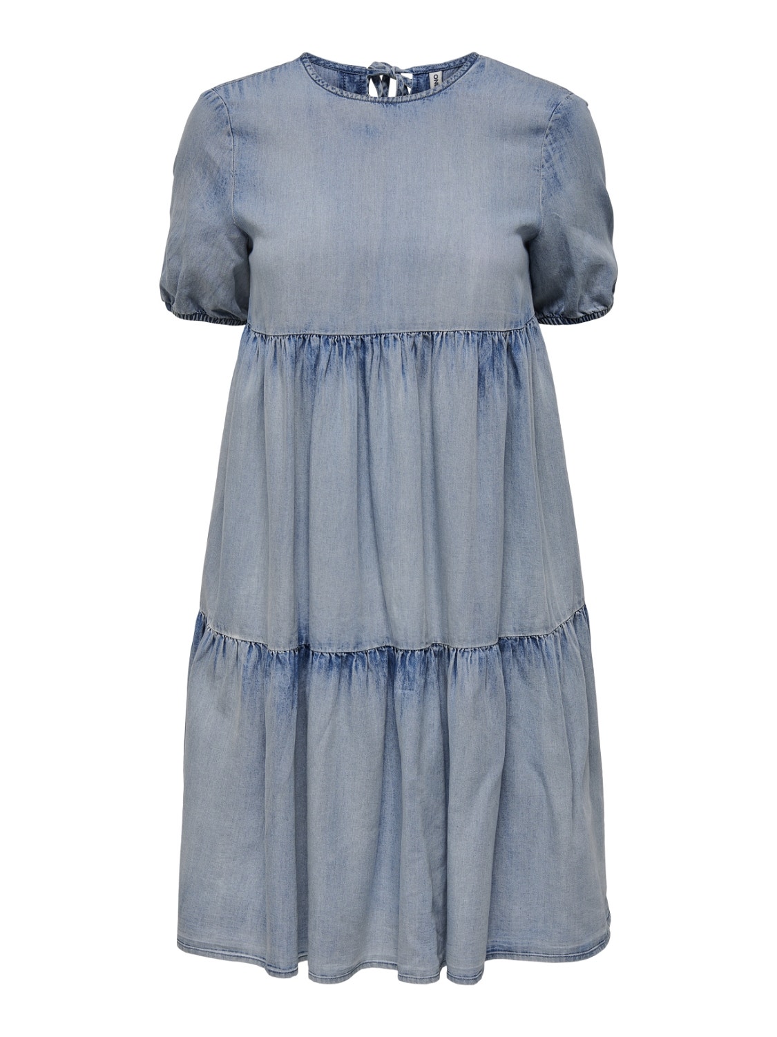 ONLY Loose fit O-hals Korte jurk -Light Medium Blue Denim - 15253142
