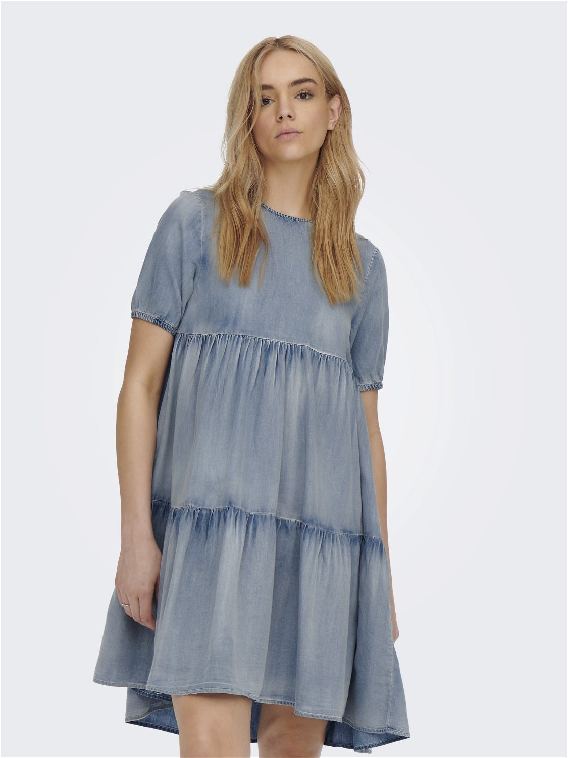 Long fitted hotsell denim dress