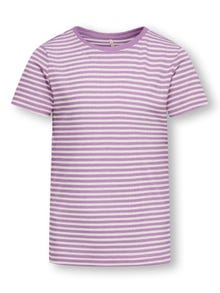 ONLY Gestreepte T-shirt -Purple Rose - 15253157