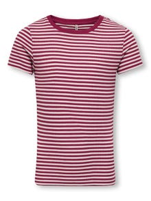 ONLY Tops Regular Fit Col rond -Very Berry - 15253157