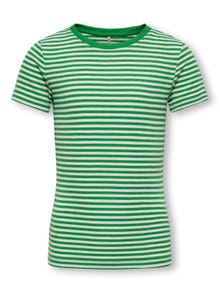 ONLY Gestreepte T-shirt -Kelly Green - 15253157