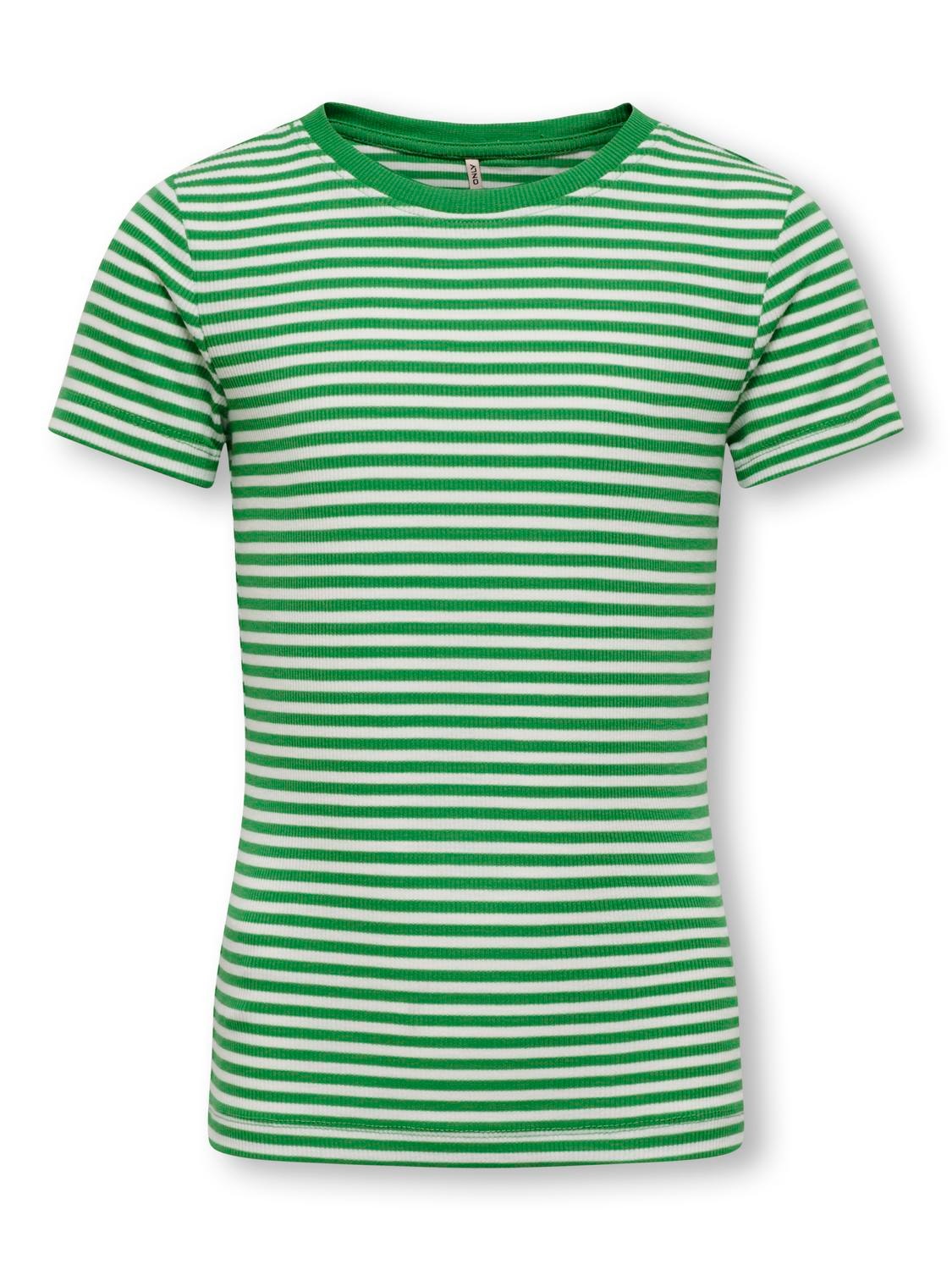 ONLY Striped T-shirt -Kelly Green - 15253157