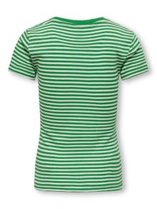 ONLY Gestreepte T-shirt -Kelly Green - 15253157