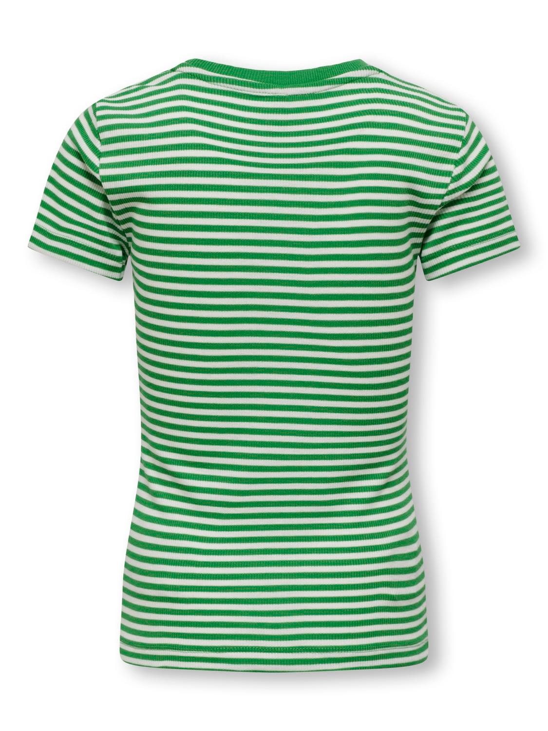 ONLY Stribet T-shirt -Kelly Green - 15253157