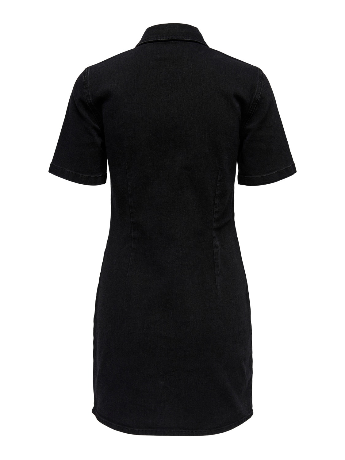 ONLY Robe courte Tight Fit Col chemise -Black Denim - 15253173