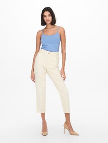 ONLY Loose Fit Mid waist Trousers -Tapioca - 15253177