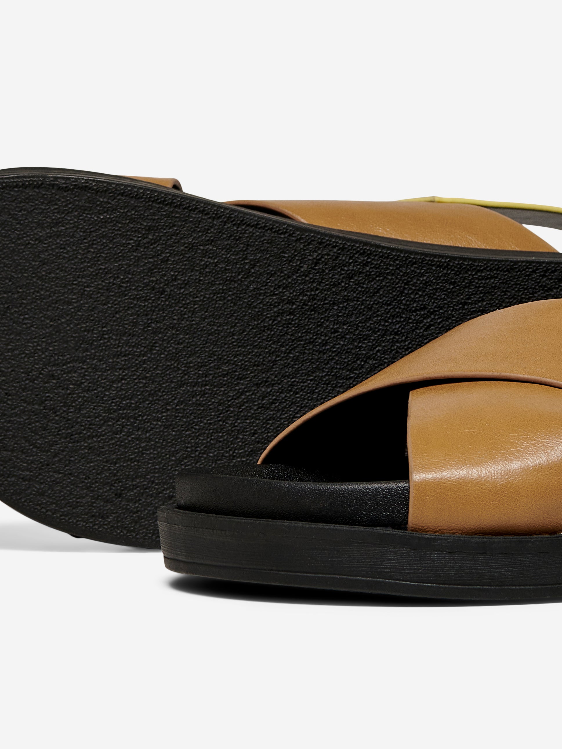 faux leather slingback sandals