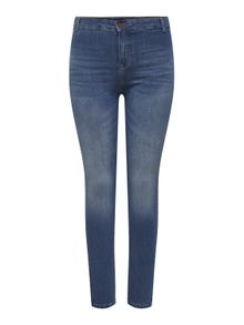 ONLY Skinny Fit Hohe Taille Jeggings -Medium Blue Denim - 15253353