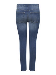 ONLY Jeggings Skinny Fit Taille haute -Medium Blue Denim - 15253353