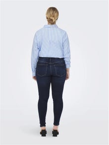 ONLY Skinny Fit High waist Jeggings -Dark Blue Denim - 15253355
