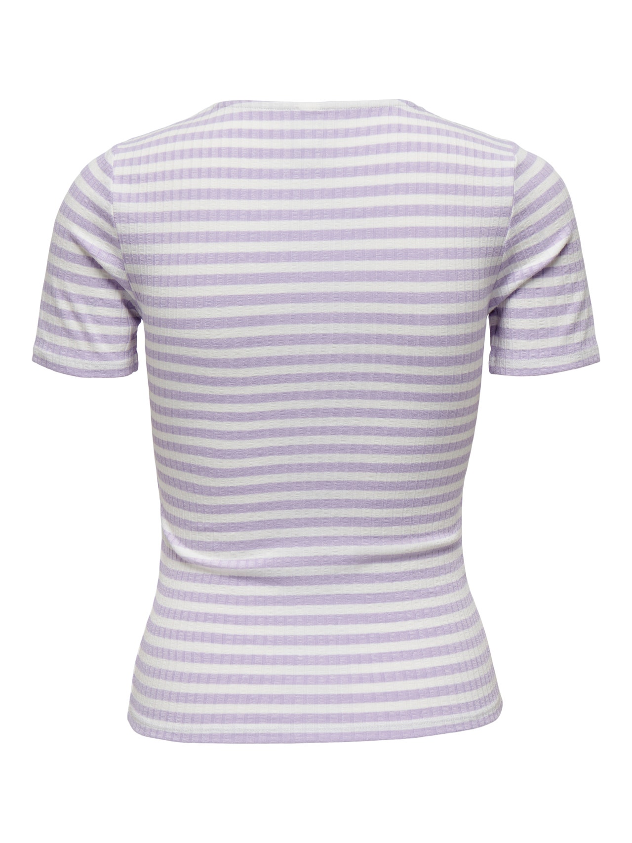 ONLY Striped V-Neck Top -Lavender Frost - 15253481