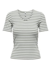 ONLY Gestreepte Top -Mineral Gray - 15253481