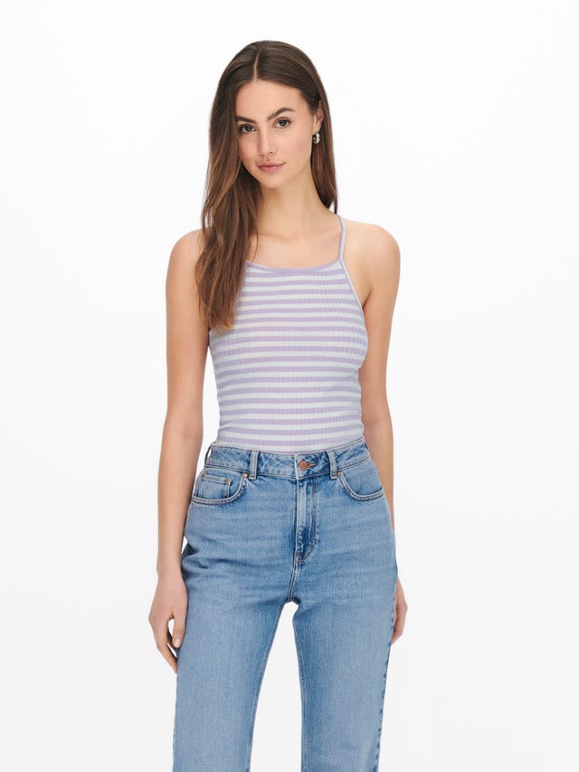 ONLY Tops Slim Fit Col carré - 15253483