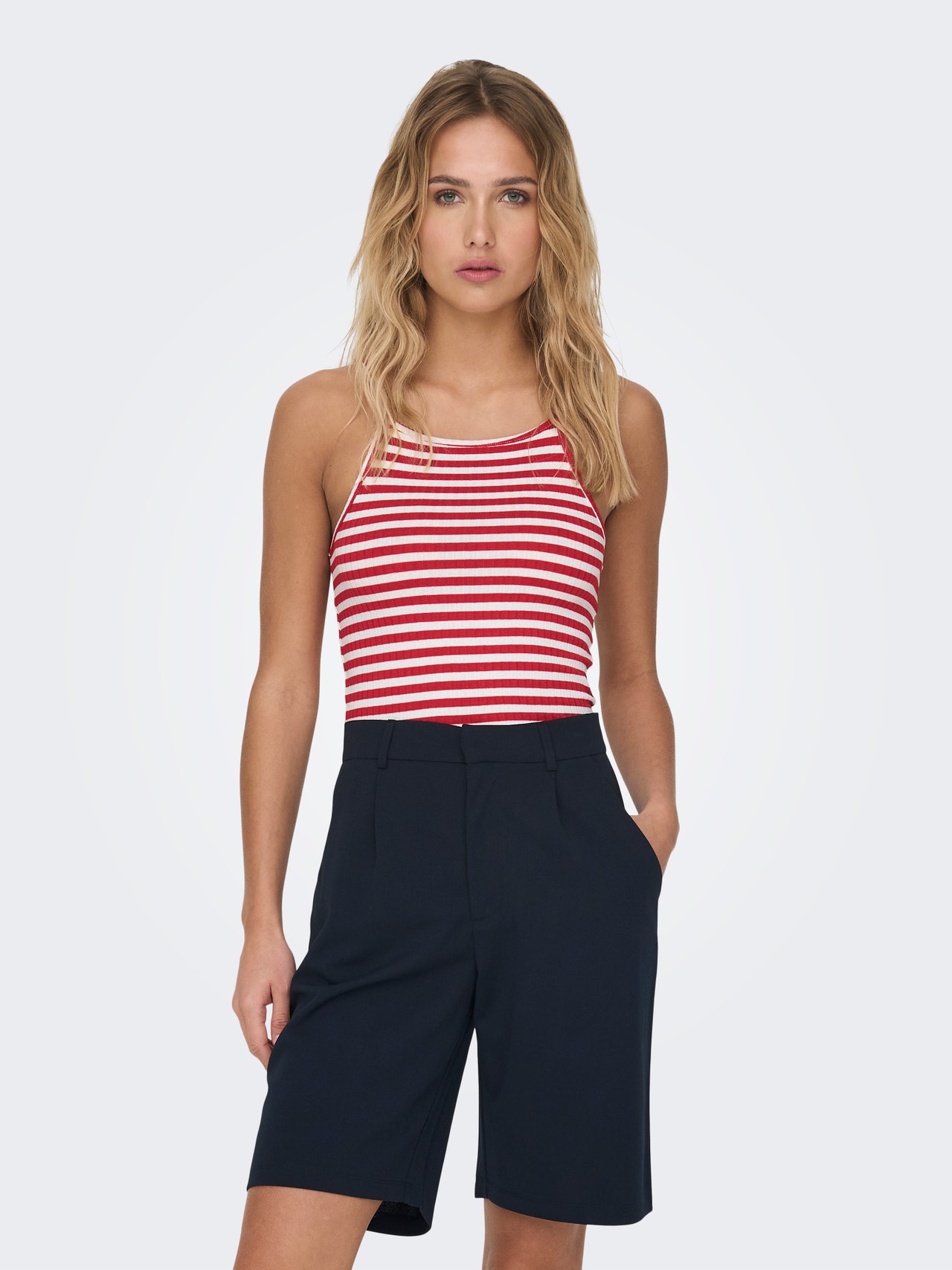 ONLY Striped Top -Cloud Dancer - 15253483