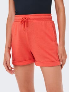 ONLY Shorts Taille haute -Hot Coral - 15253510