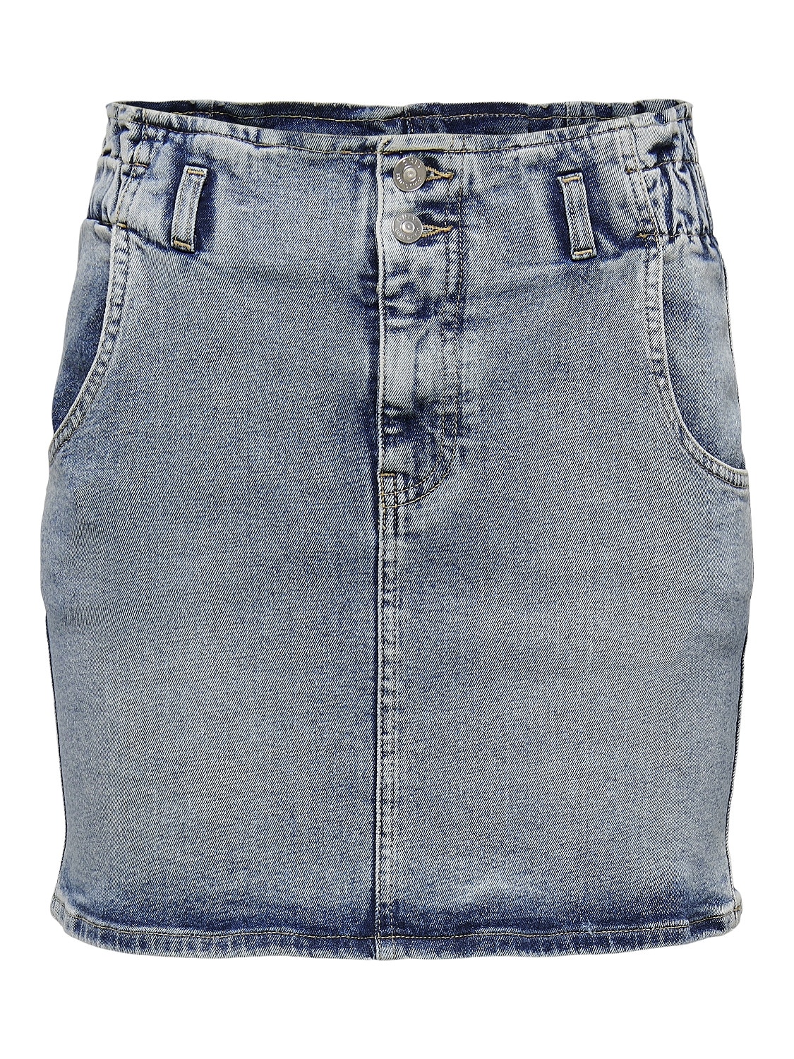 ONLY Detailed Denim skirt -Light Blue Denim - 15253535
