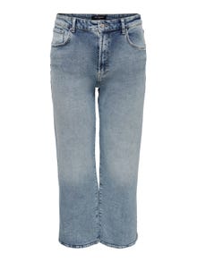 ONLY CARHope en tallas grandes con pernera ancha Jeans de talle alto -Light Blue Denim - 15253611