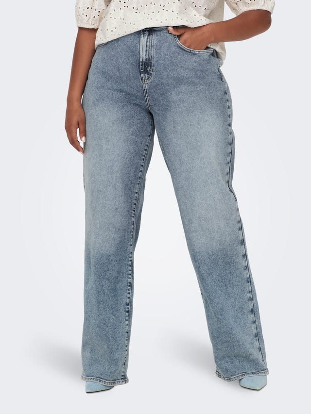 ONLY Curvy CARHope Wijde Pijp high-waist jeans - 15253611