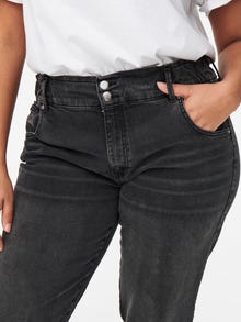 ONLY Skinny Fit Hohe Taille Jeans -Black Denim - 15253614