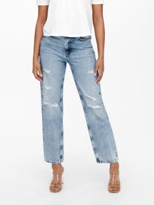 ONLY Boyfriend Fit Jeans -Light Blue Denim - 15253636