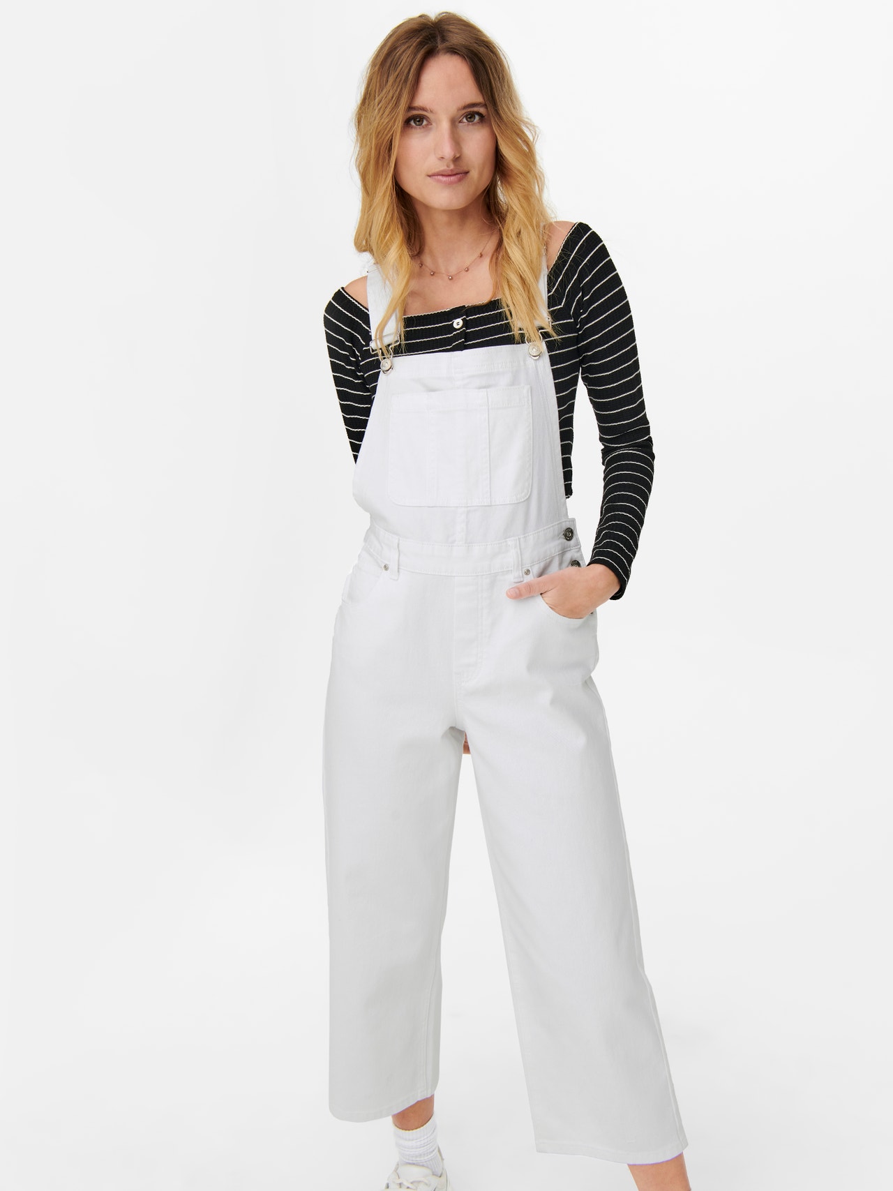 ONLY Jeans Wide Leg Fit -White - 15253901
