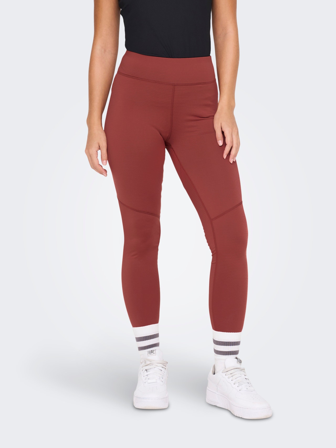 SOLD OUT bombshell sports wear leggings Thigh Highs Solid MAROON medium 