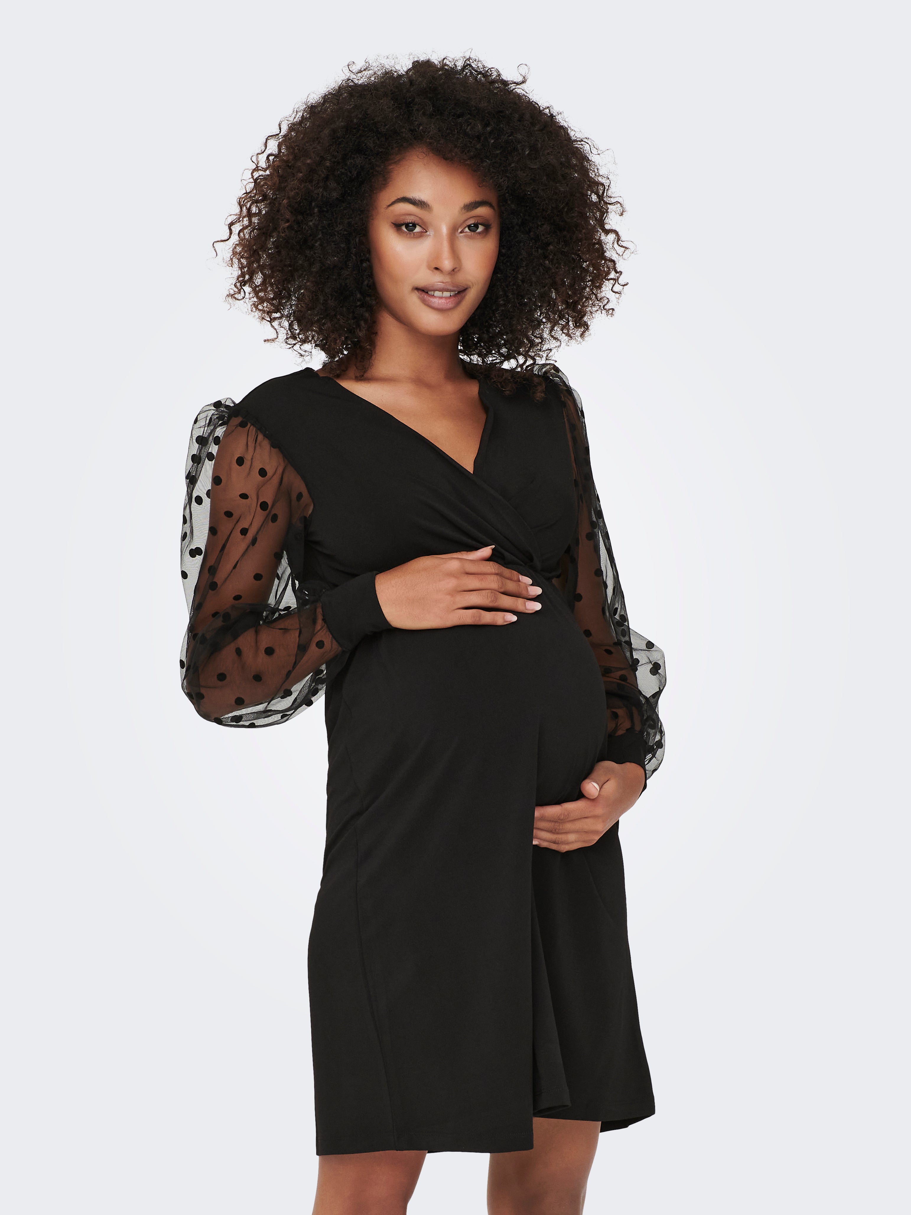 black maternity tunic dress