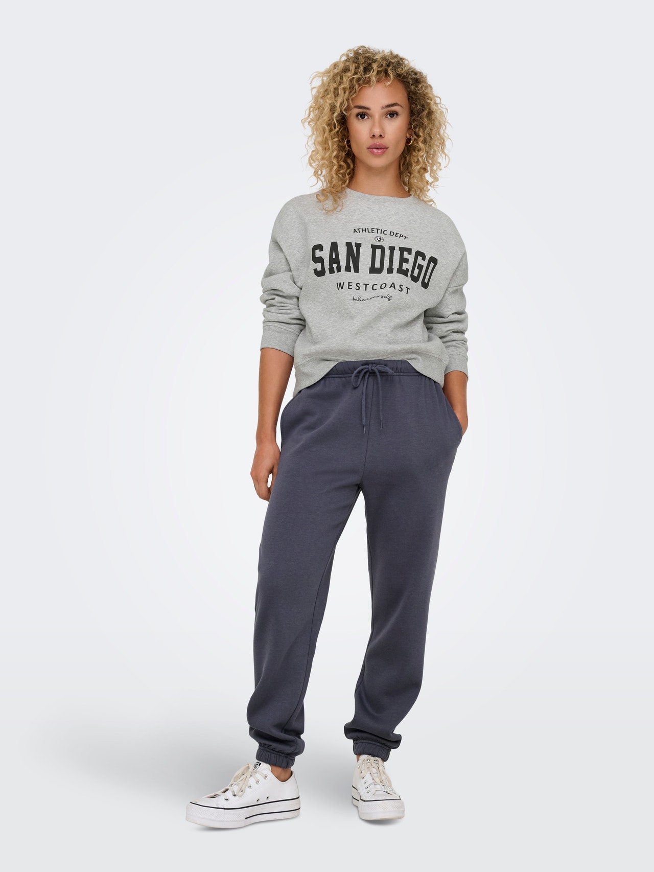 ONLY ONLSWEAT Sweat -Light Grey Melange - 15254183