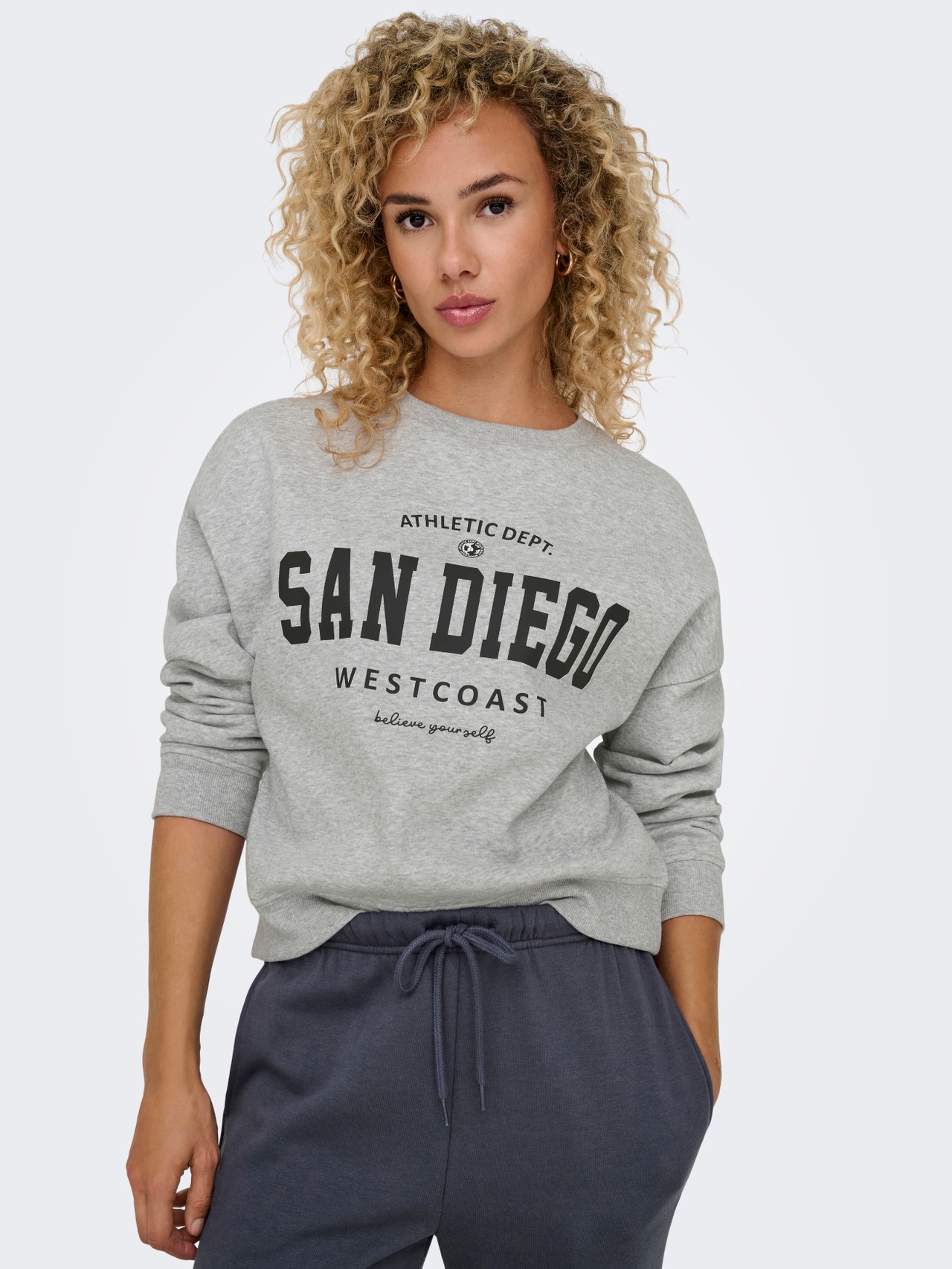 ONLY ONLSWEAT Sweat -Light Grey Melange - 15254183