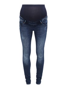 ONLY Skinny Fit Mid waist Jeans -Dark Blue Denim - 15254187