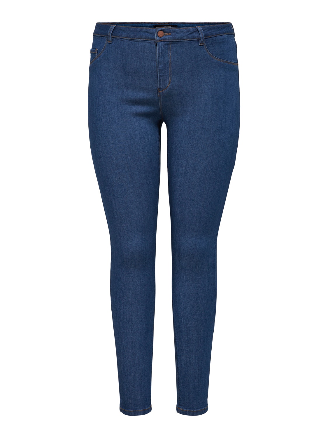 ONLY Curvy CARThunder push-up Skinny fit-jeans -Medium Blue Denim - 15254261