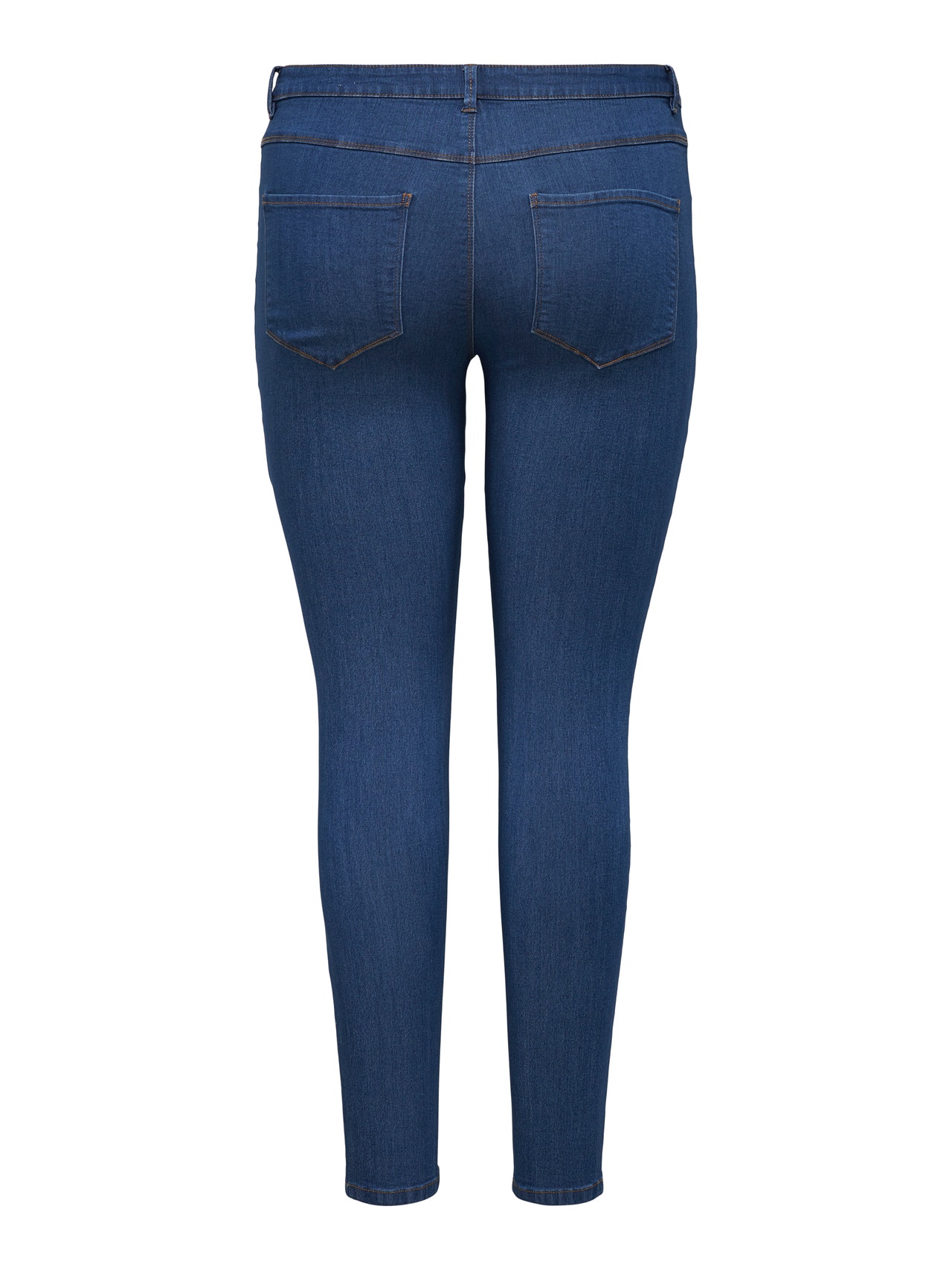ONLY Curvy CARThunder push-up Skinny fit jeans -Medium Blue Denim - 15254261