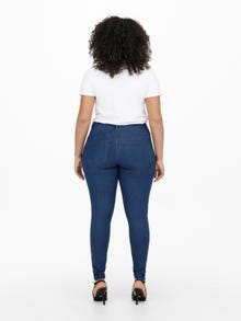ONLY Curvy CARThunder push-up Skinny jeans -Medium Blue Denim - 15254261
