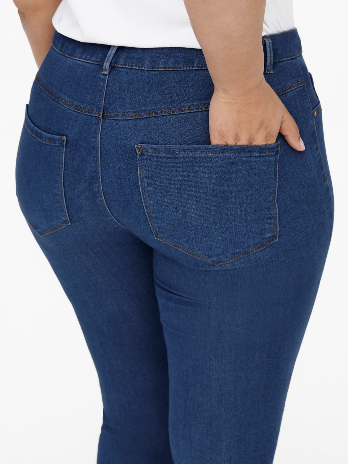 ONLY Curvy CARThunder push-up Skinny jeans -Medium Blue Denim - 15254261
