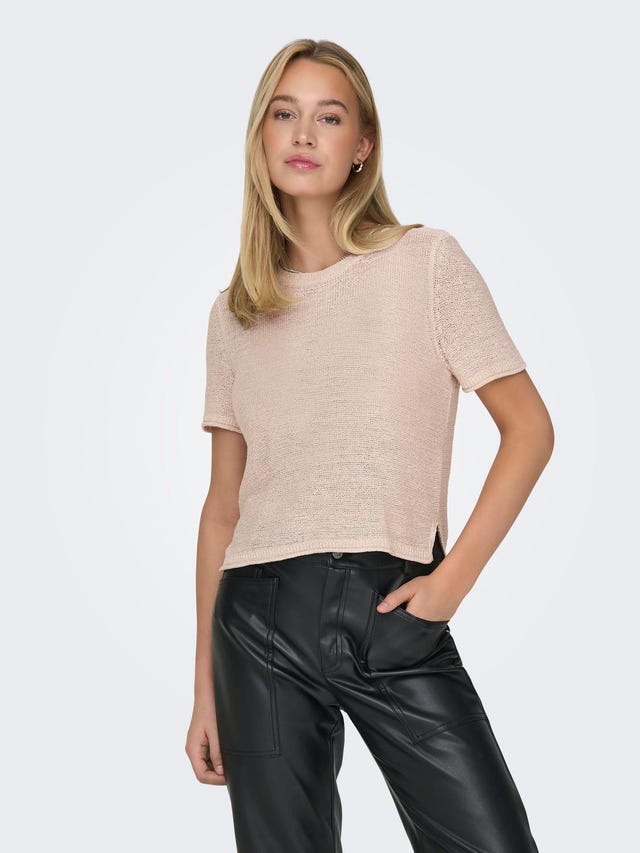 ONLY Regular Fit Round Neck Dropped shoulders Knit top - 15254282