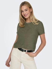 ONLY Regular Fit Round Neck Dropped shoulders Knit top -Kalamata - 15254282