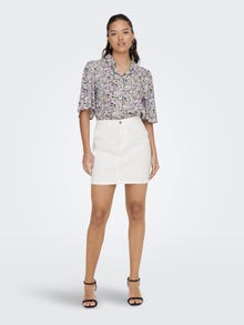 ONLY Regular Fit Shirt collar Volume sleeves Shirt -Whitecap Gray - 15254304