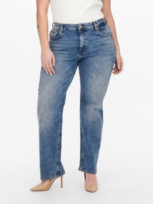 ONLY CARKaily vide high waist jeans -Medium Blue Denim - 15254319