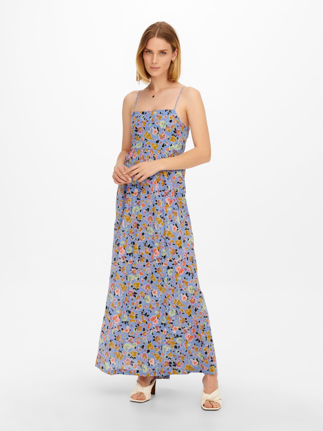 ONLY Regular Fit V-Neck Long dress -Hydrangea - 15254328