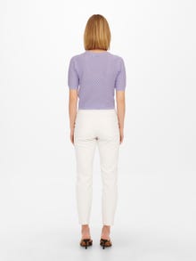 ONLY Short sleeved Knitted top -Lavender - 15254360