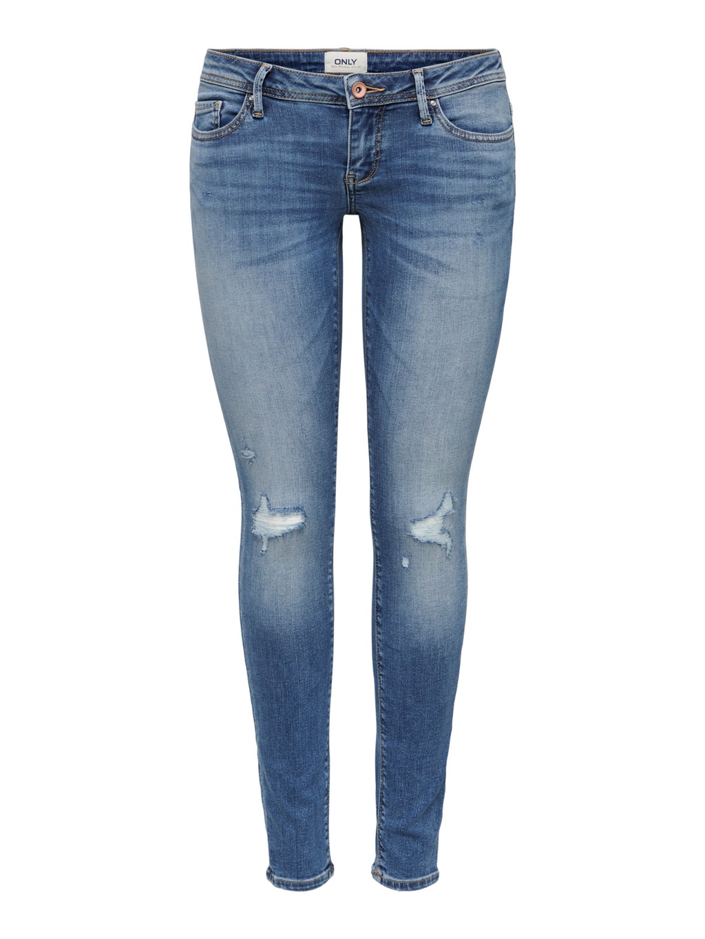 Petite ONLCoral skinny low-rise jeans | Medium Blue | ONLY®
