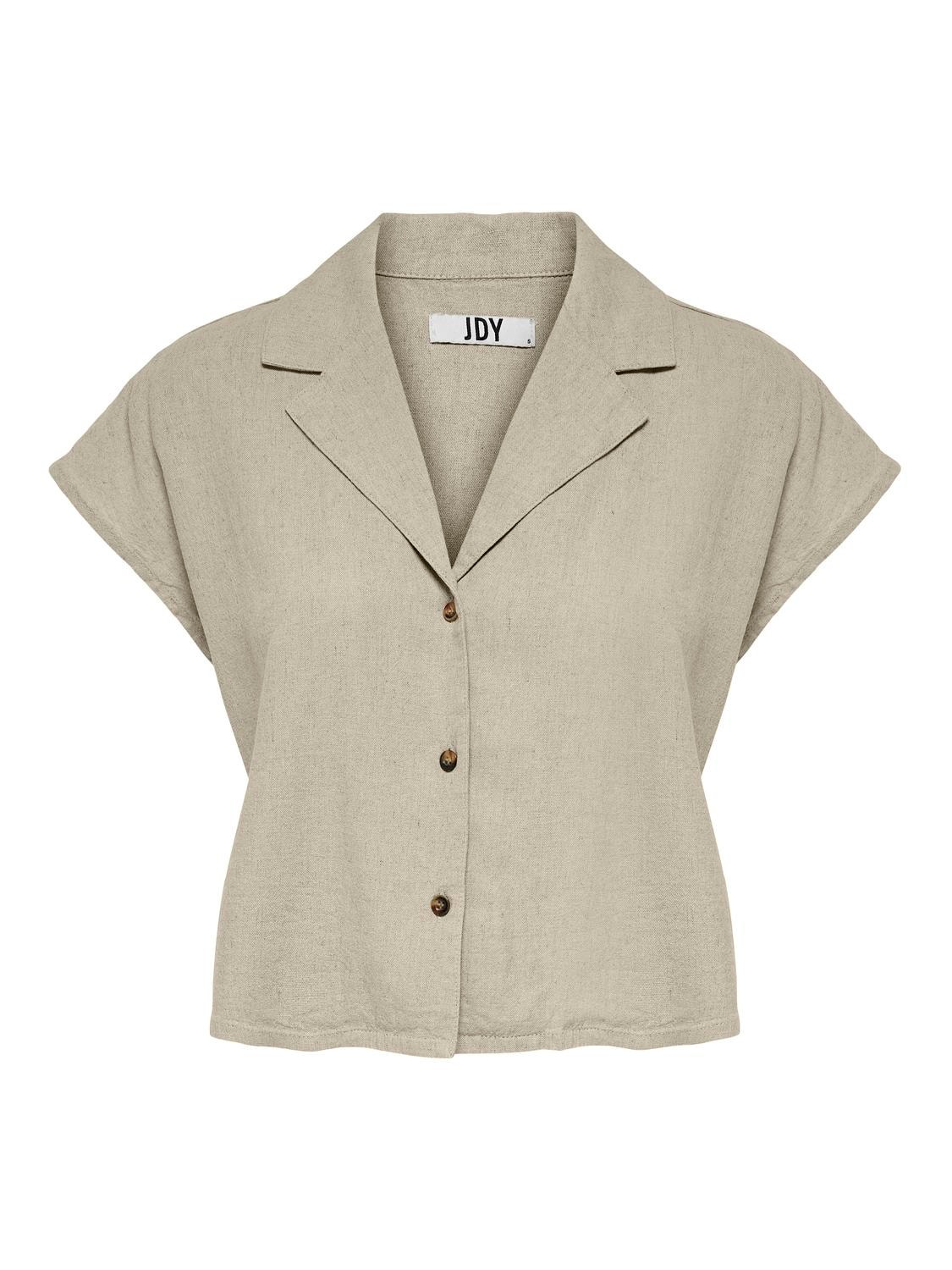 ONLY Regular fit Overhemd kraag Overhemd -Oatmeal - 15254623