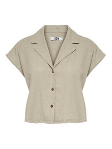 ONLY Regular fit Overhemd kraag Overhemd -Oatmeal - 15254623