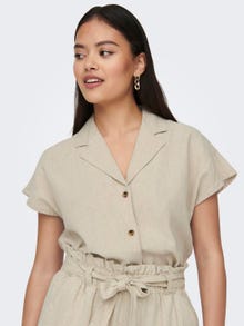 ONLY Chemises Regular Fit Col chemise -Oatmeal - 15254623
