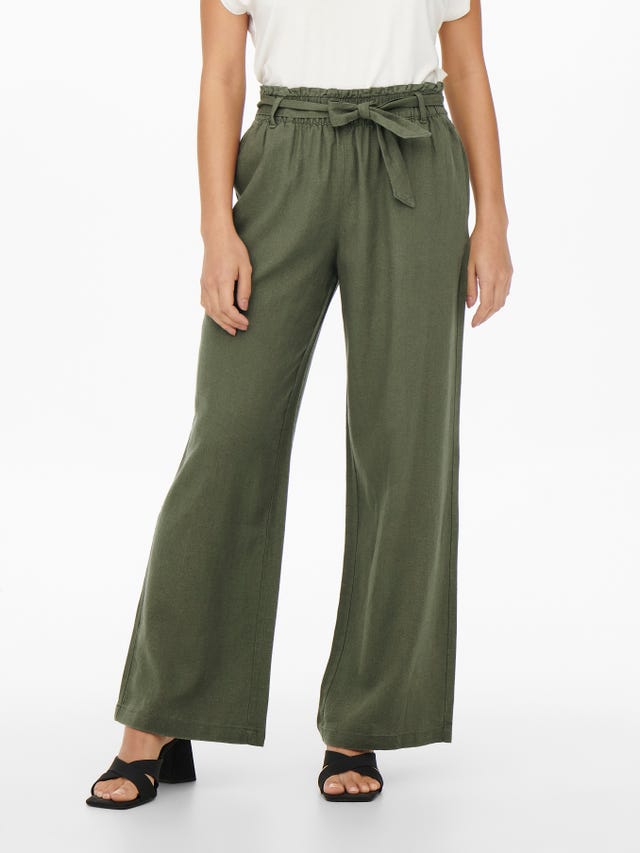 ONLY Loose Fit Mid waist Trousers - 15254626