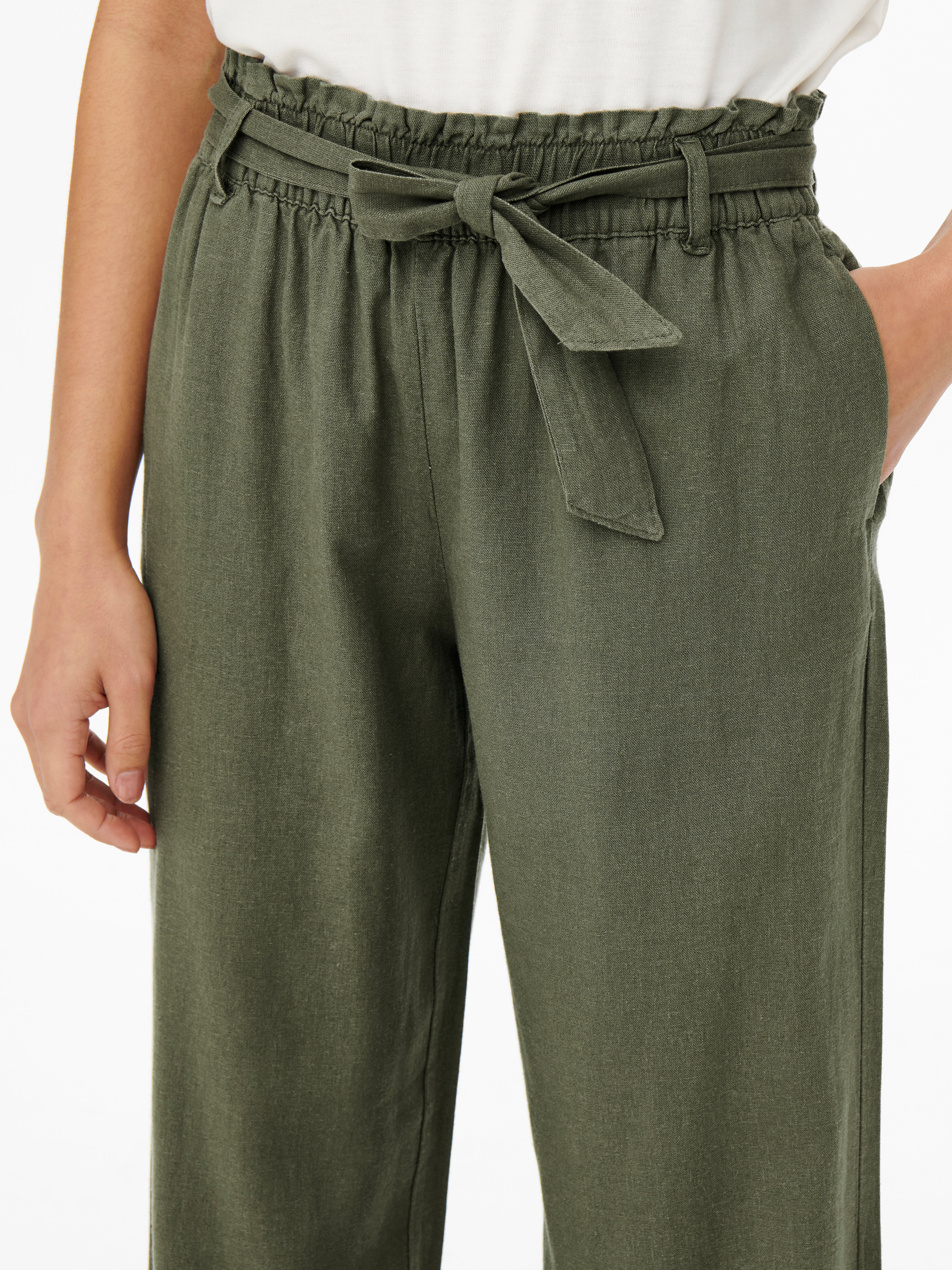 JDYSAY Mittlere Taille Locker geschnitten Hose | Mittelgrün | ONLY®