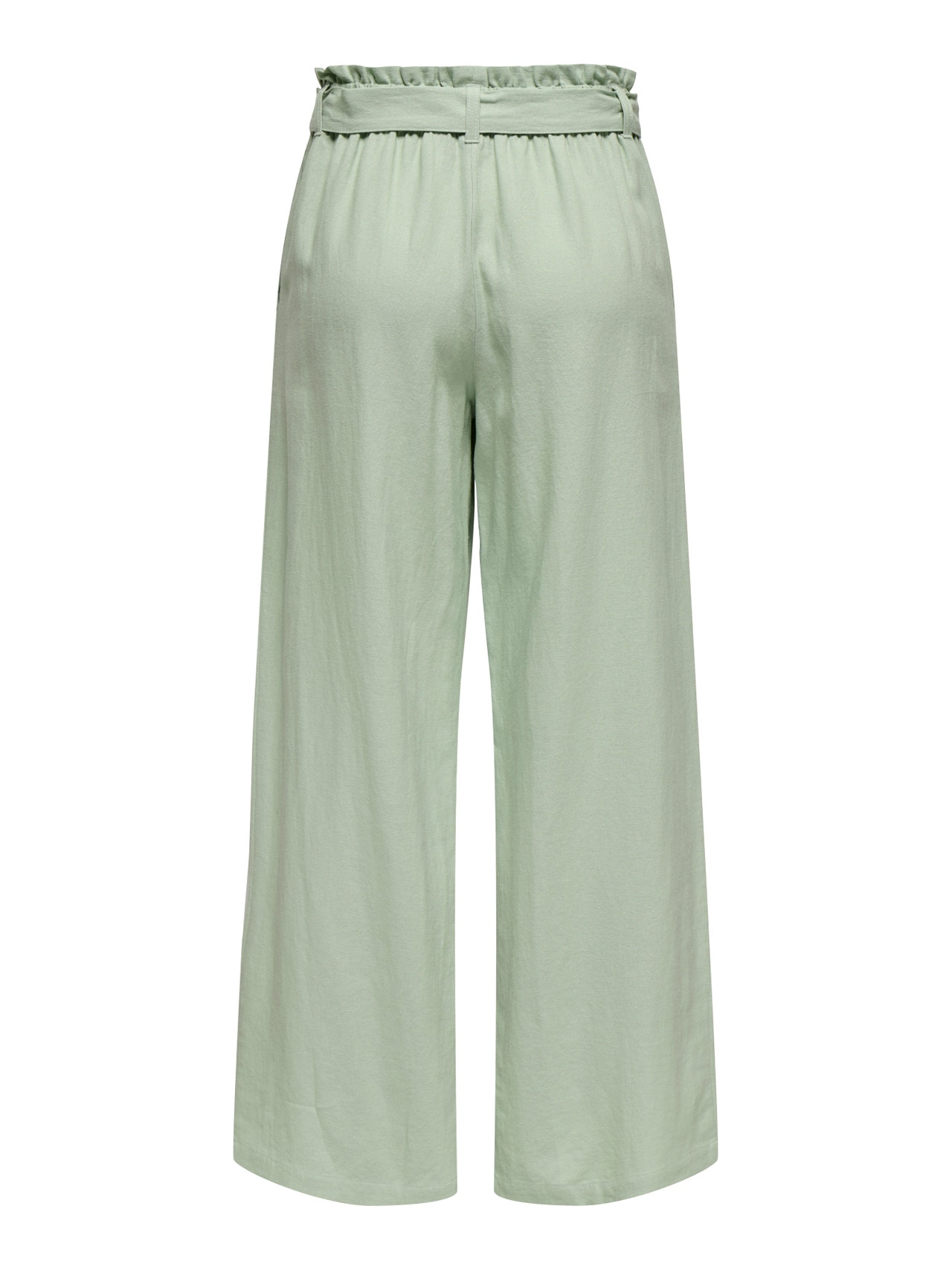 ONLY Linen belt Trousers -Desert Sage - 15254626